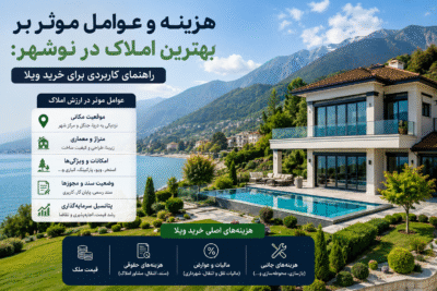 هزینه و عوامل موثر بر بهترین املاک در نوشهر: راهنمای کاربردی برای خرید ویلا